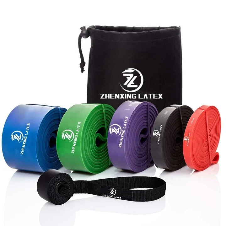 2024  Set Custom Logo Elastic Gym Yoga Exercise Resistance Bands Fitness Eco-friendly Customized Logo Latex Band