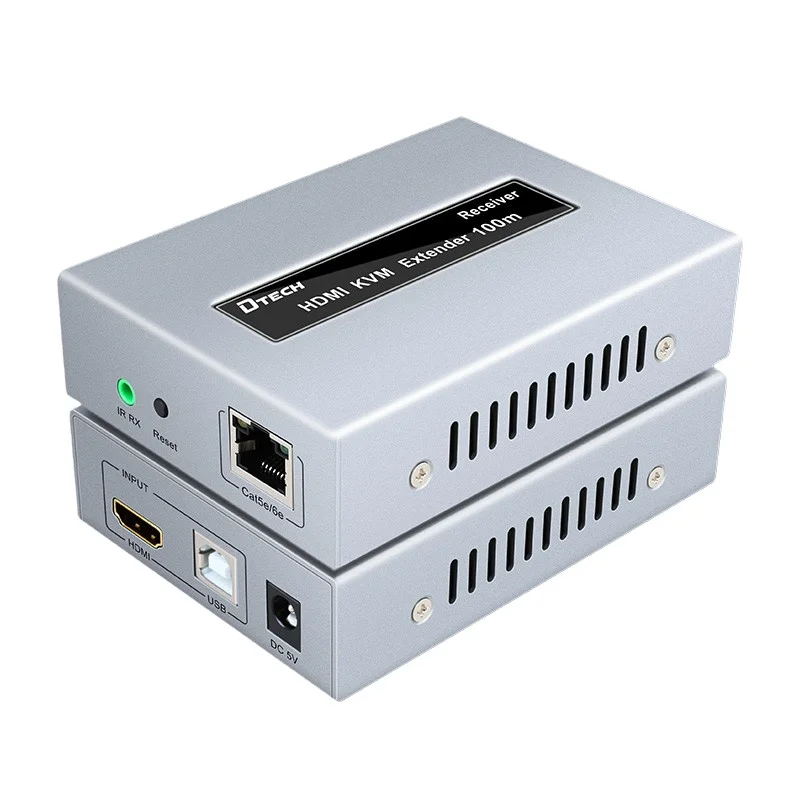 HDMI CAT5e/6 1920*1080 60 Гц USB1.1 ИК KVM удлинитель 100 м в системе видеонаблюдения
