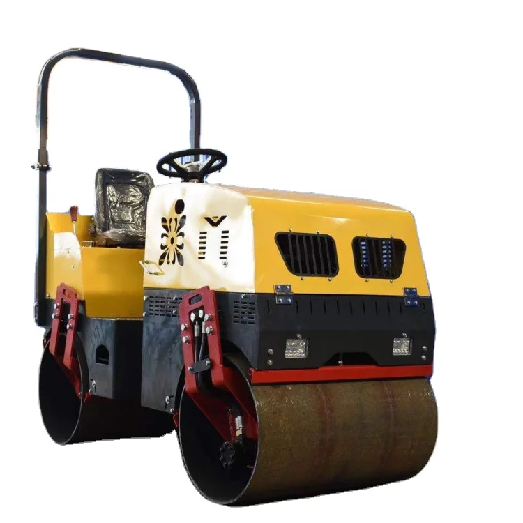 Walk behind compactor vibratory hand vibratory pedestrian roller asphalt double drum roller compactor