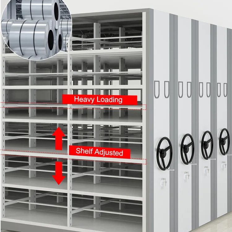 
Metal Knock Down Storage Mobile Shelving System / Movable Shelving For Archives Room 