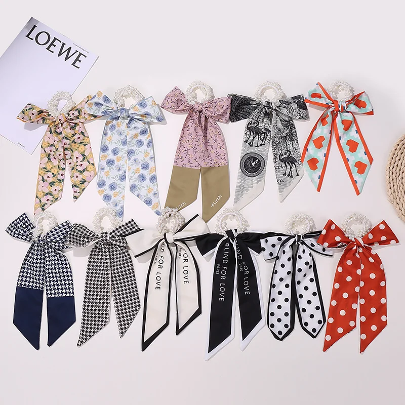 
New Flash wire Foldable Elastic Hair Bands Women Pure color satin fabric ribbon makeup hair rope tie hair accessories scrunchies 
