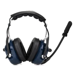 Blue VOX Volume Adjustment Speaker Noise Reduction Aviation MIC Headset with Finger PTT for Kenwood Retevis Retevis EH050K