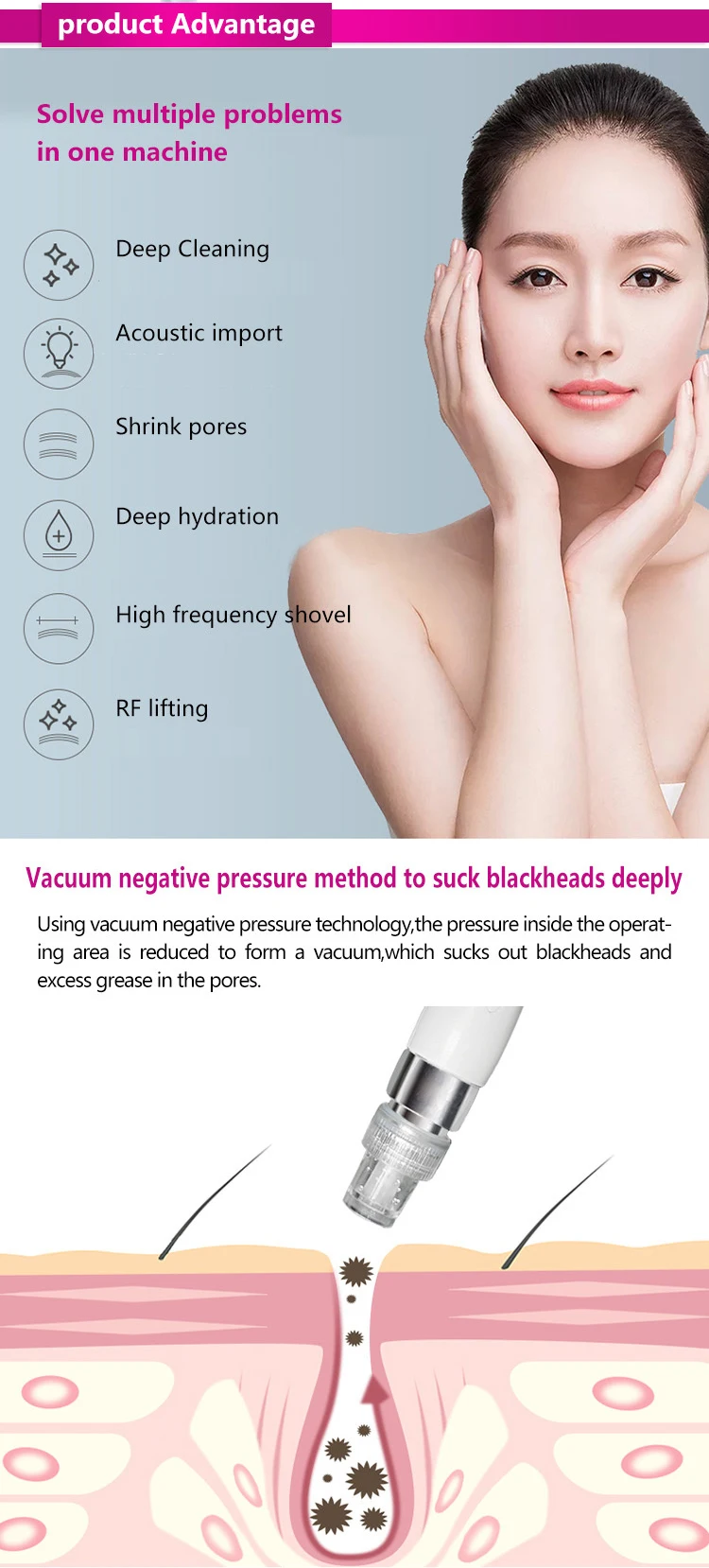 Peel Injector Facial Cold Water Oxygen Machine Dermabrasion Facial 3in1 Anti Aging 4 Color Facial Skin Care Pdt Photon Red