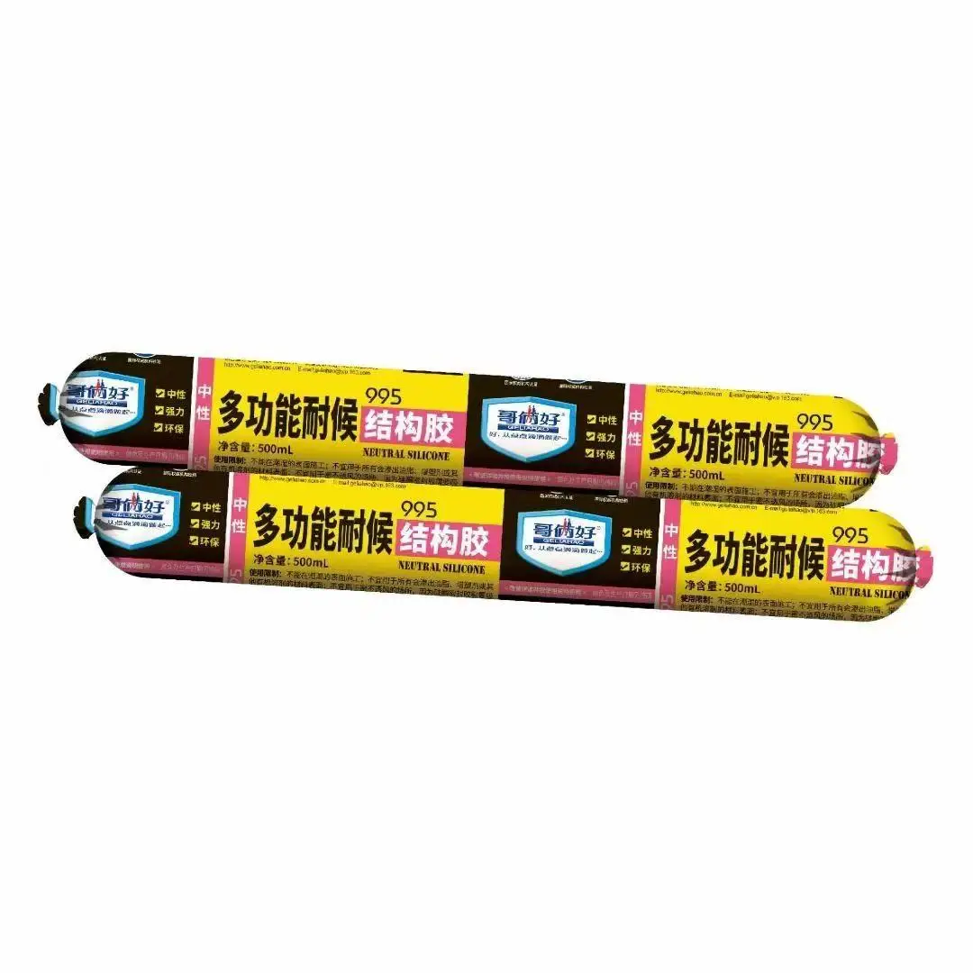 Wholesale One-Component Soft Neutral 995 Silicone Structural Adhesive Fast Curing Room Temperature Good Brand Curtain Wall