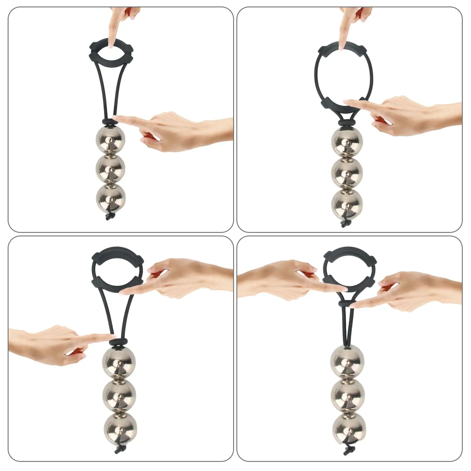 Metal Ball Cock Ball Adjustable Penis Stretcher Cock Pendant Weighty Penis Extender Device Male Penis Physical Exercise Device