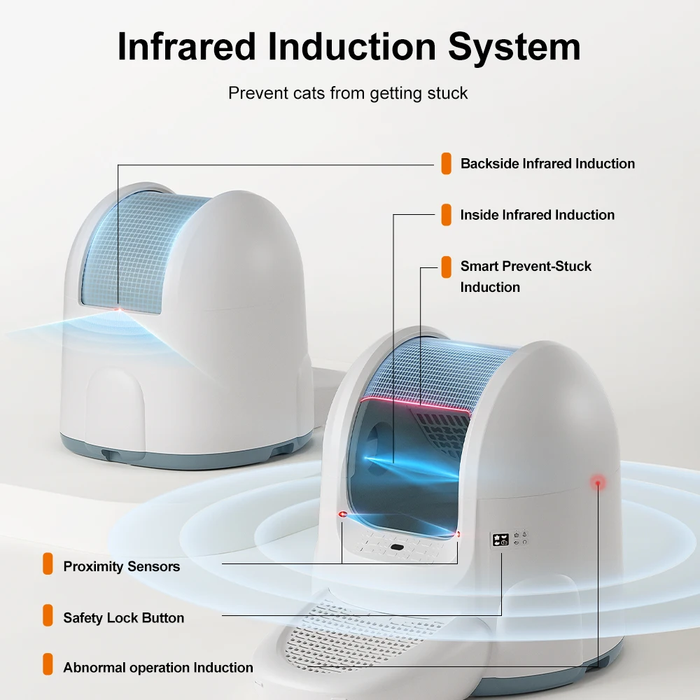 Smart Cat Litter Basin Large Smart Cat Toilet Self Cleaning Automatic Cat Litter Box