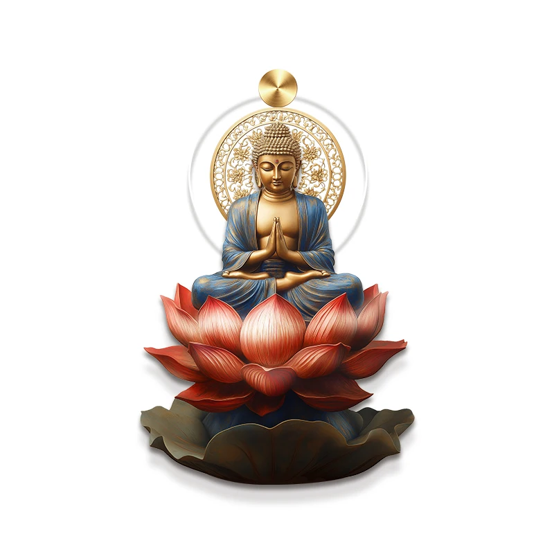 Original Buddha Portrait Decoration painting zen room Decor Buddhist bodhisattva painting acrylic UV Printing with LED light