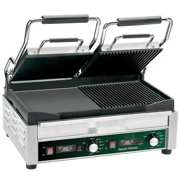 Professional commercial electric sandwich press contact panini toaster grill machine