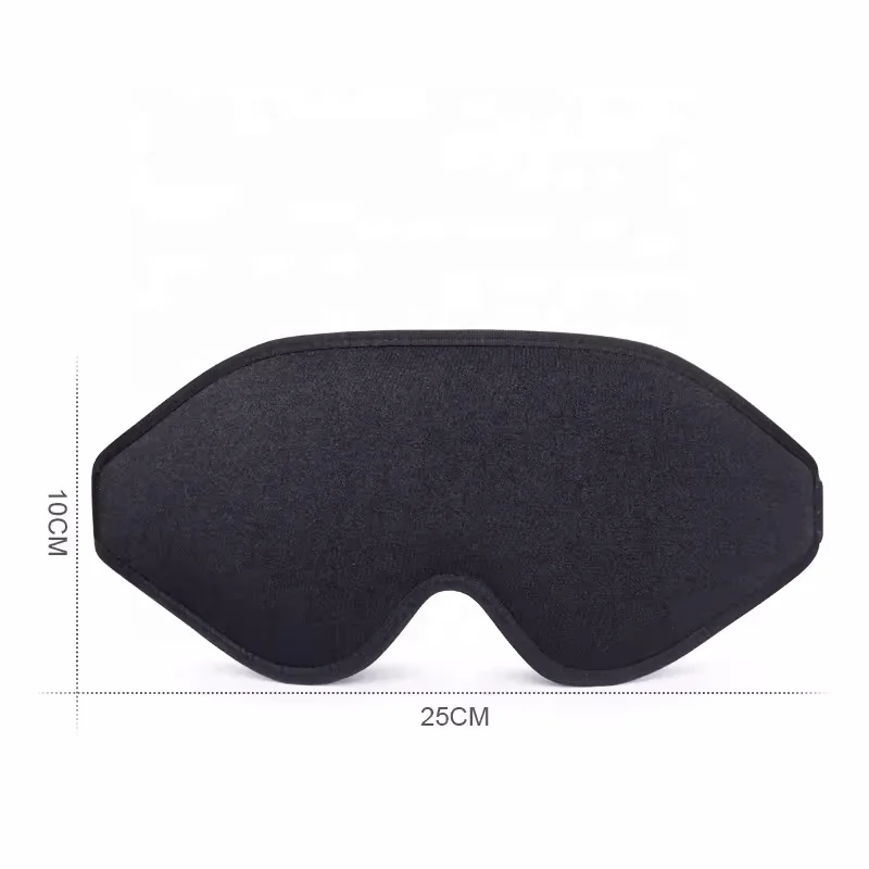 3D Memory Foam Sleeping Mask Men Women Blind Fold Eye Cover Pad Travel Contoured Cup Band 100% Blackout Eye Mask Opp Bag 500