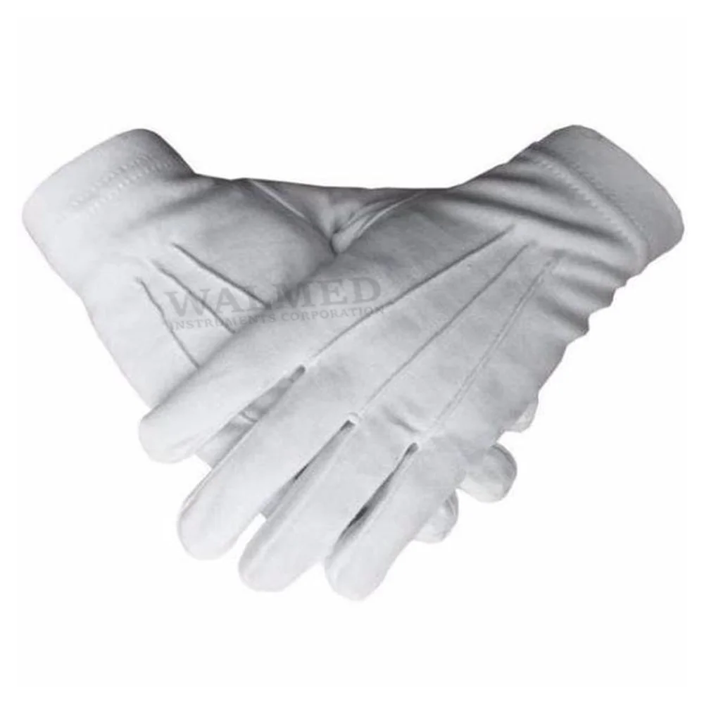 Masonic Regalia 100% Cotton White Gloves Plain  / White Cotton Glove Latest Design Regalia Masonic