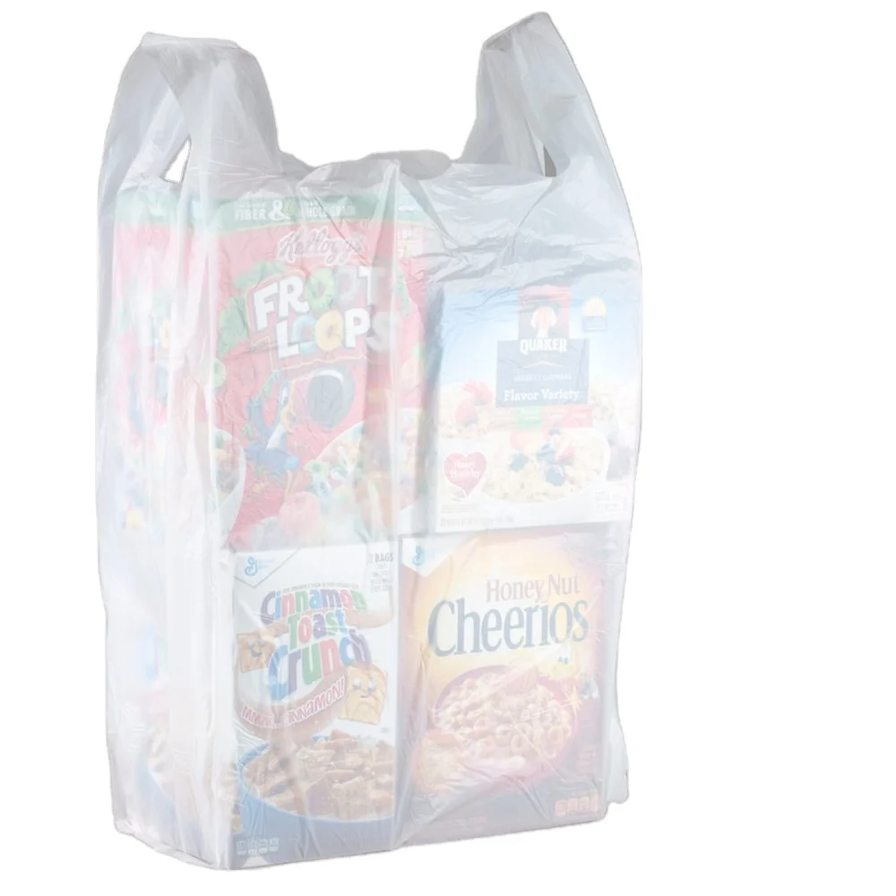 manufacturer PLA + Pbat  T-Shirt Garbage Bags Biodegradable Plastic Shopping Bag T-Shirt   Bag for Supermarket