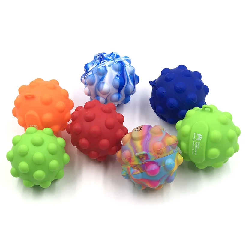 Personalized Pop Stress Ball Toys Silicone Push It Ball 3D Pop Stress Toys Ball Silk Printing Logo Fidget Toy In USA Market