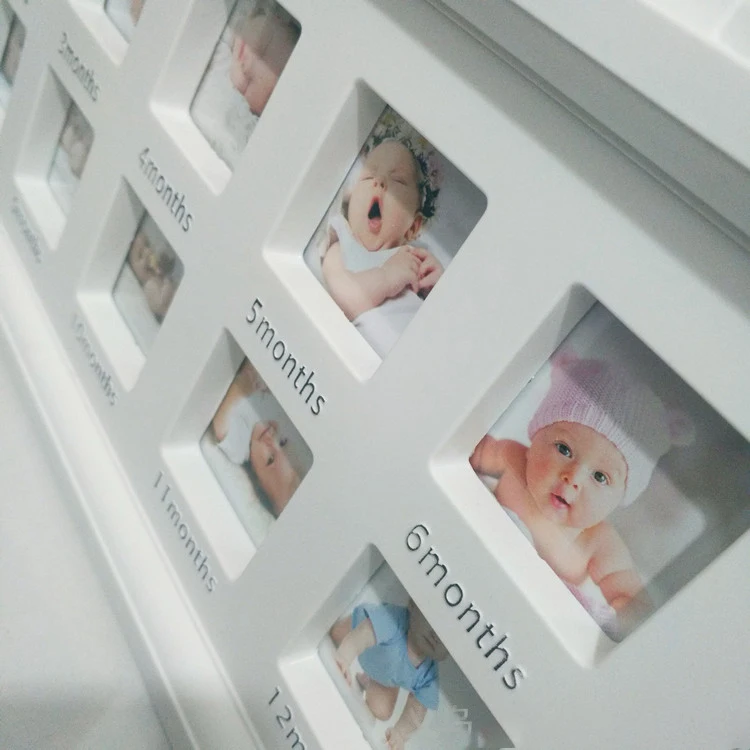 Wholesale Eco Friendly Pvc My First Year 12 Months Moments Baby Photos Keepsake Frame
