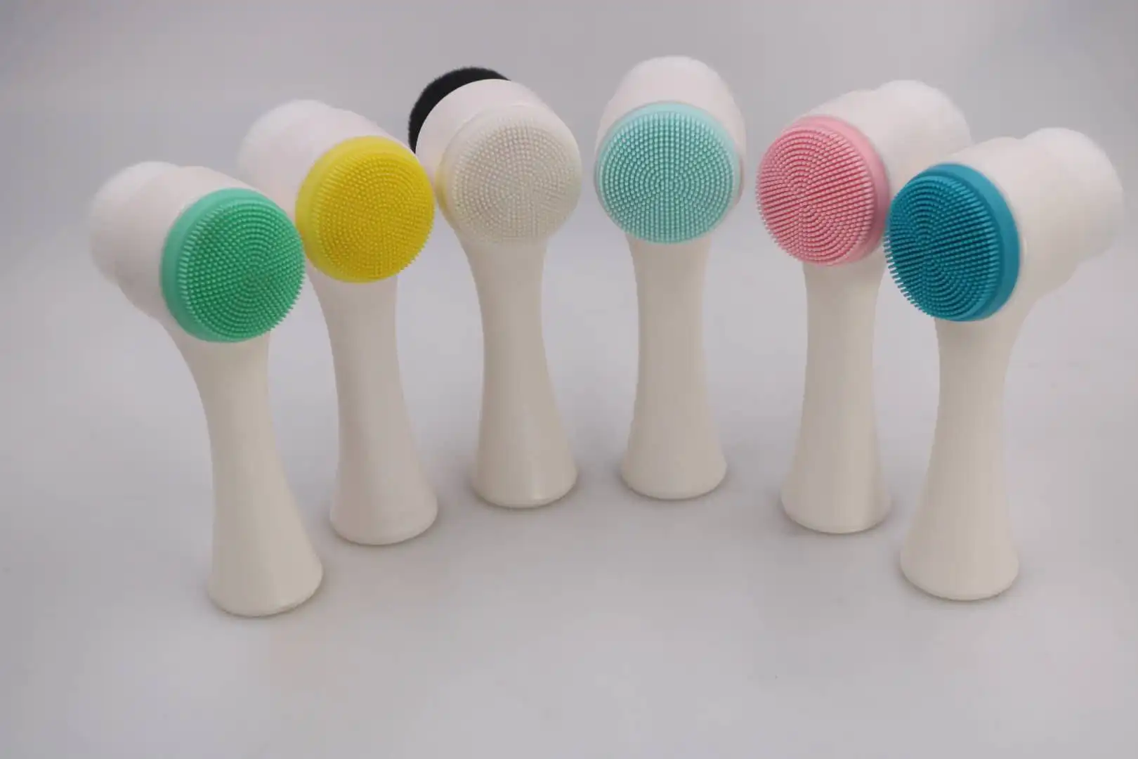 Face cleaning brushhotsell 2 in1facial brush personal face skin deep pore silicone cleansing facial brush make up tools