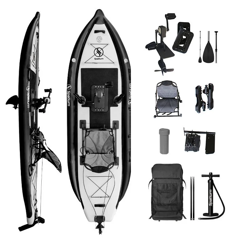 Spatium Hot Sell 1 Personas Pedales Large Stable Pedal Fishing Kayak Pedal Inflatable Kayak  For Adults