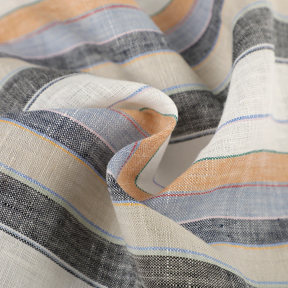 Manufacturer wholesale cheap price white flax linen fabric 100linen for clothing 100 pure linen fabric for garment shirt dress