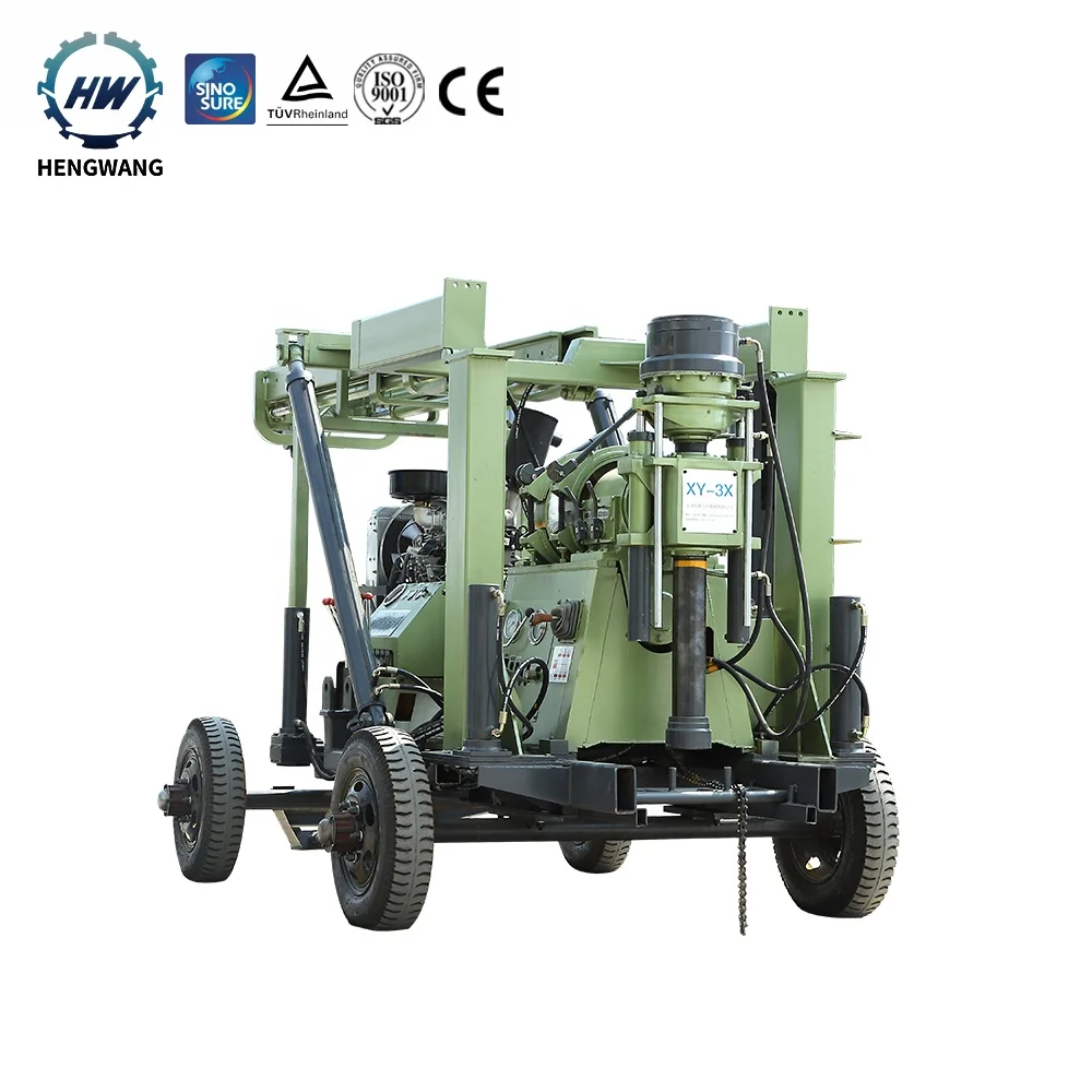 Hengwang xyx-3 мобильный небольшой сверлильный станок (портативный) xy3 водяная скважина