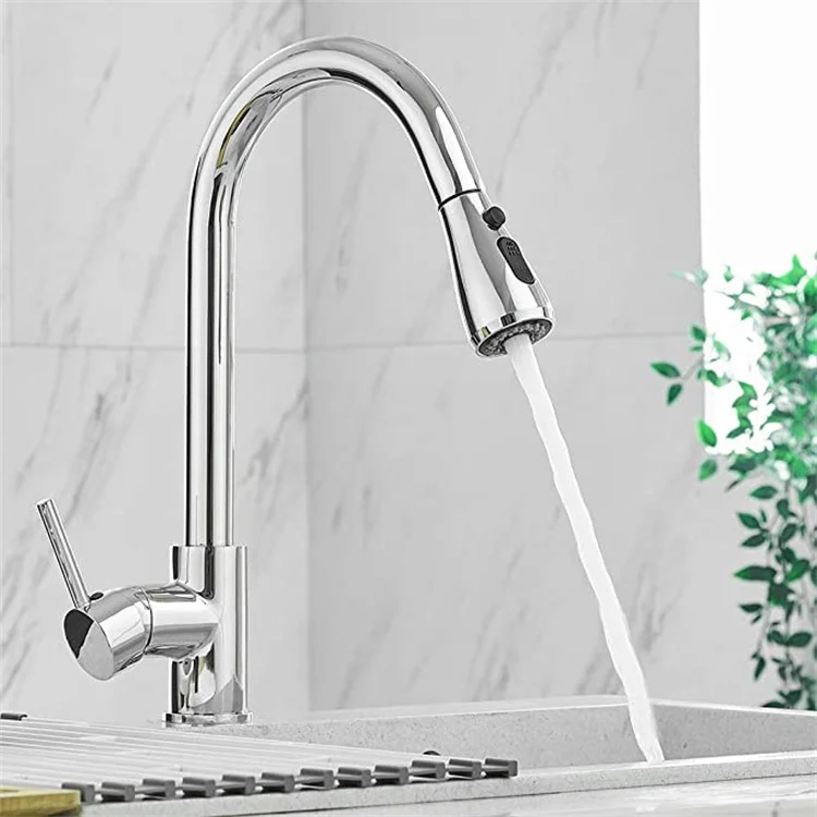 Customized Design High Quality Pull Out Sink Splash Guard Kitchen Mixer Faucet