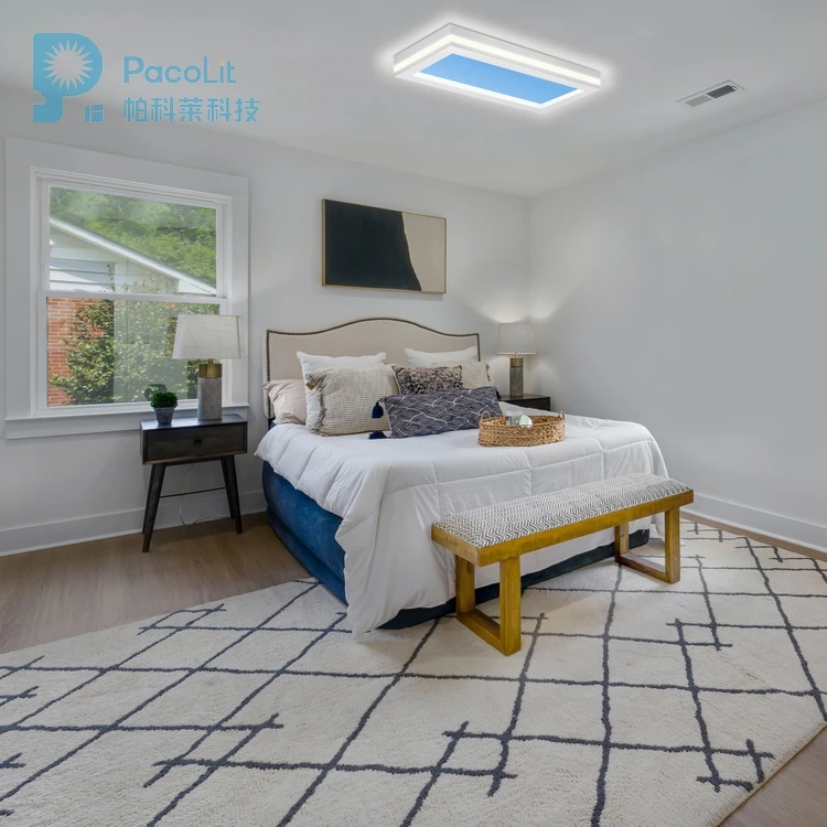 Small Size PacoLit Blue Sky Panel LED Lighting Fixture 90W CCT Changeable LED Ceiling Panel Light
