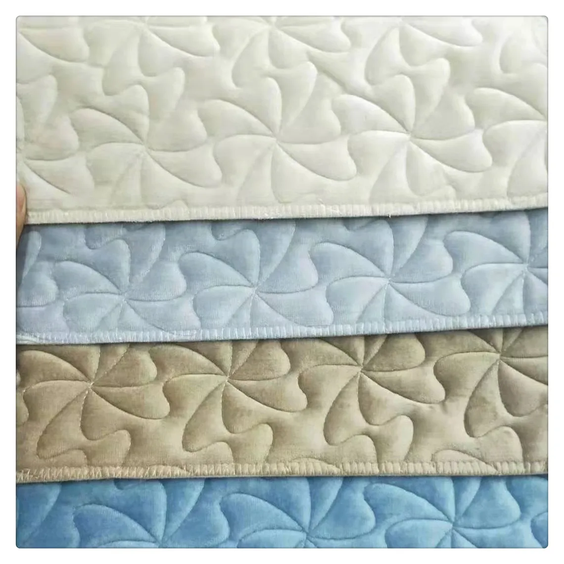 Hot sell lightweight stretch polyester quilted velvet car seat cover fabric