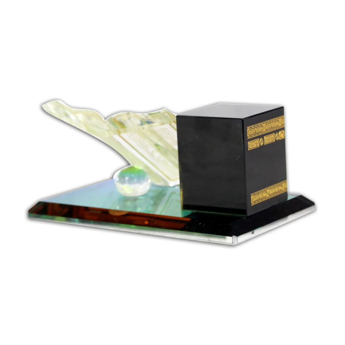 Dropshipping / Spot wholesale / OEM 12*21*3.5cm Kaaba and Koran chapter I Crystal glass Islamic style Muslim ornaments