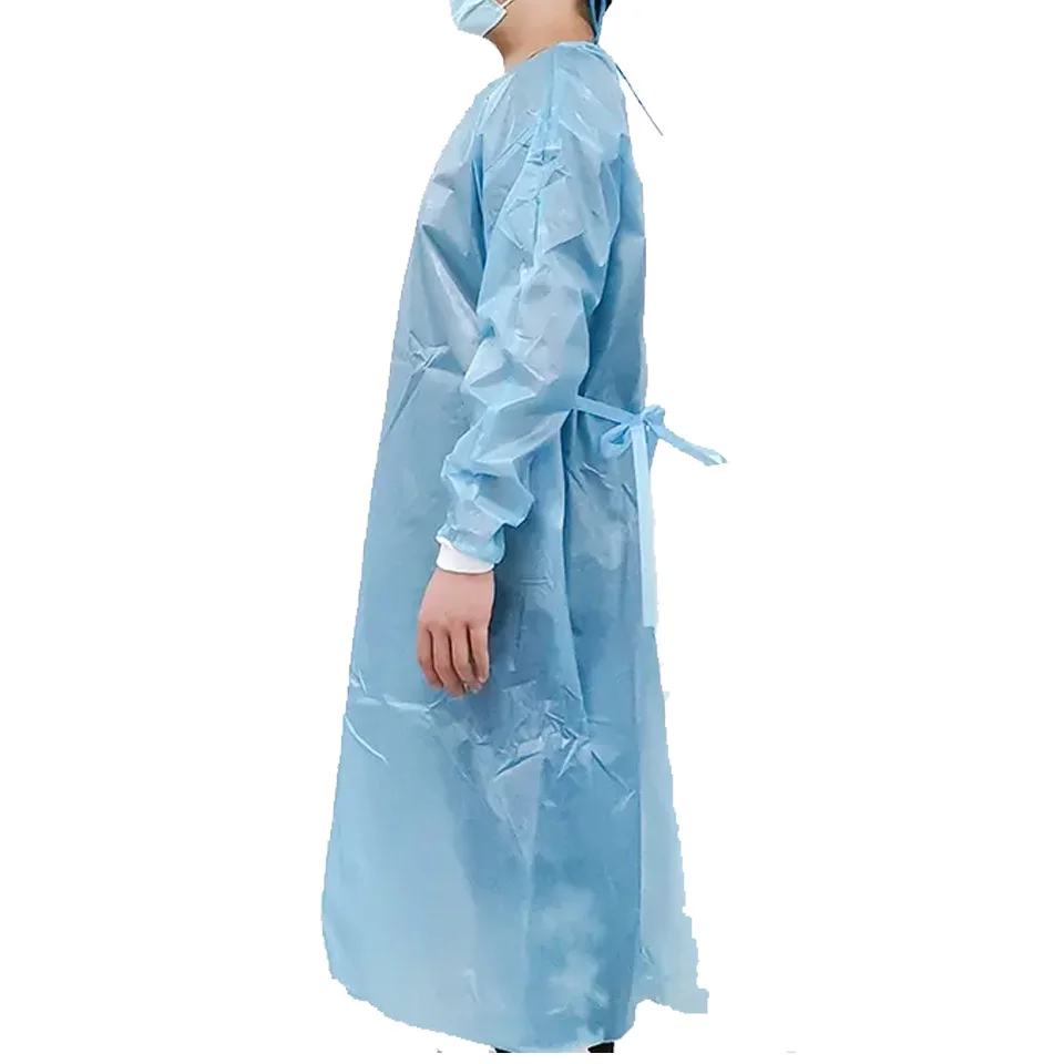 disposable isolation gown plastic gown ppe waterproof disposable gowns clinic uniform Green Cross medical suppliers CE