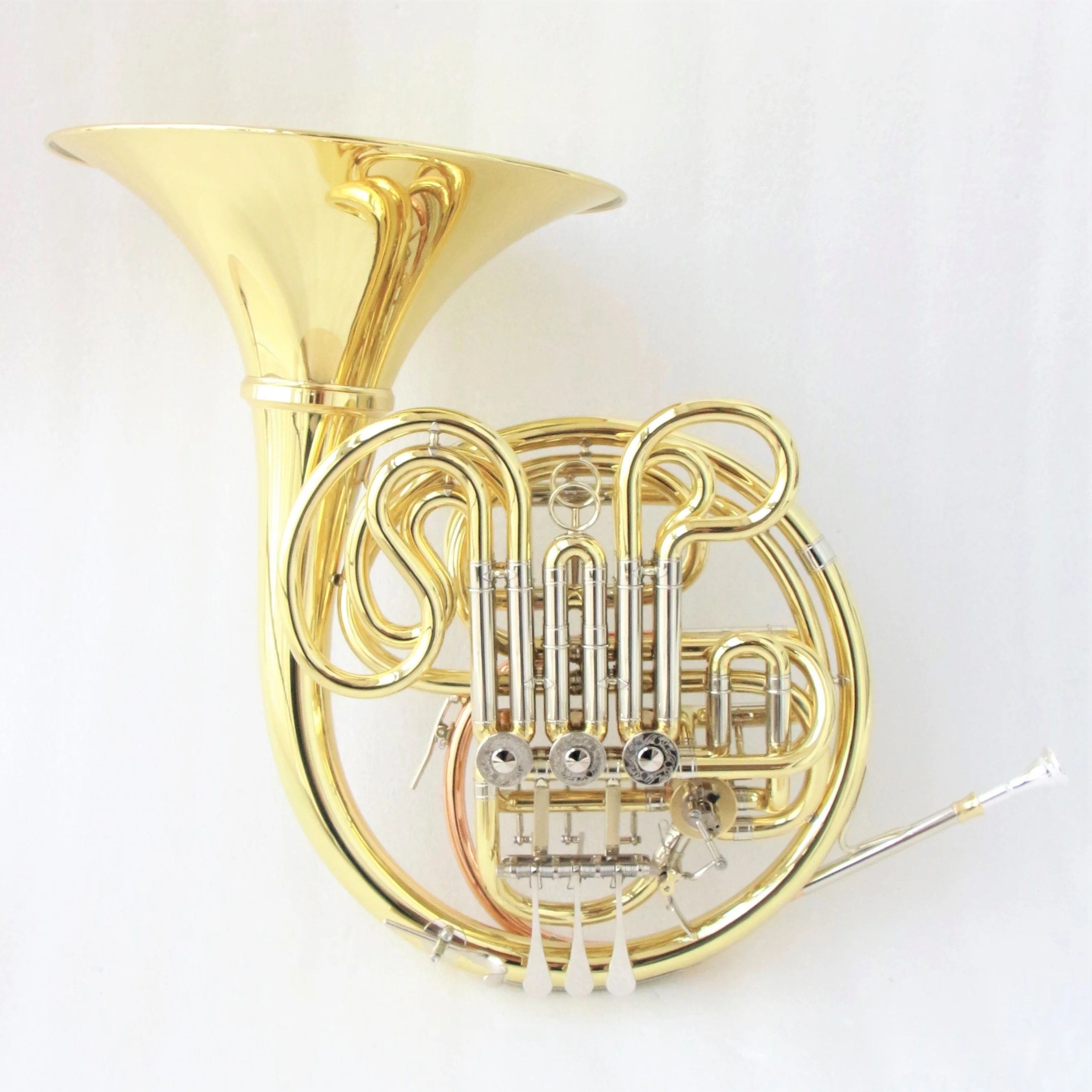 Famous Brand Copy Professional Double French Horn 103 Type Gold Lacquered 4 Key