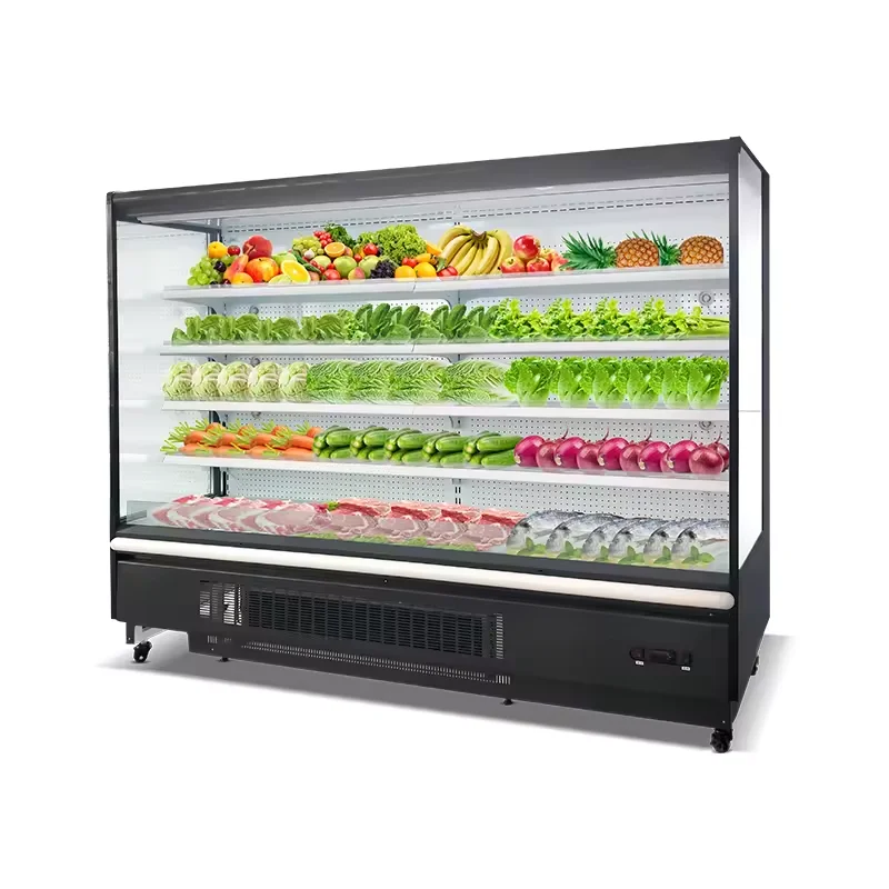Commercial Supermarket Display Refrigerators Two Glass Door Beer Fridge Upright Beverage Cooler Freezer