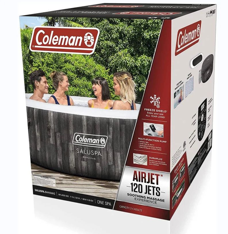 Grateful Hot-Selling 4 Person Adult Spa Air Jet Massage Inflatable Hot Tub Spa Round Shape