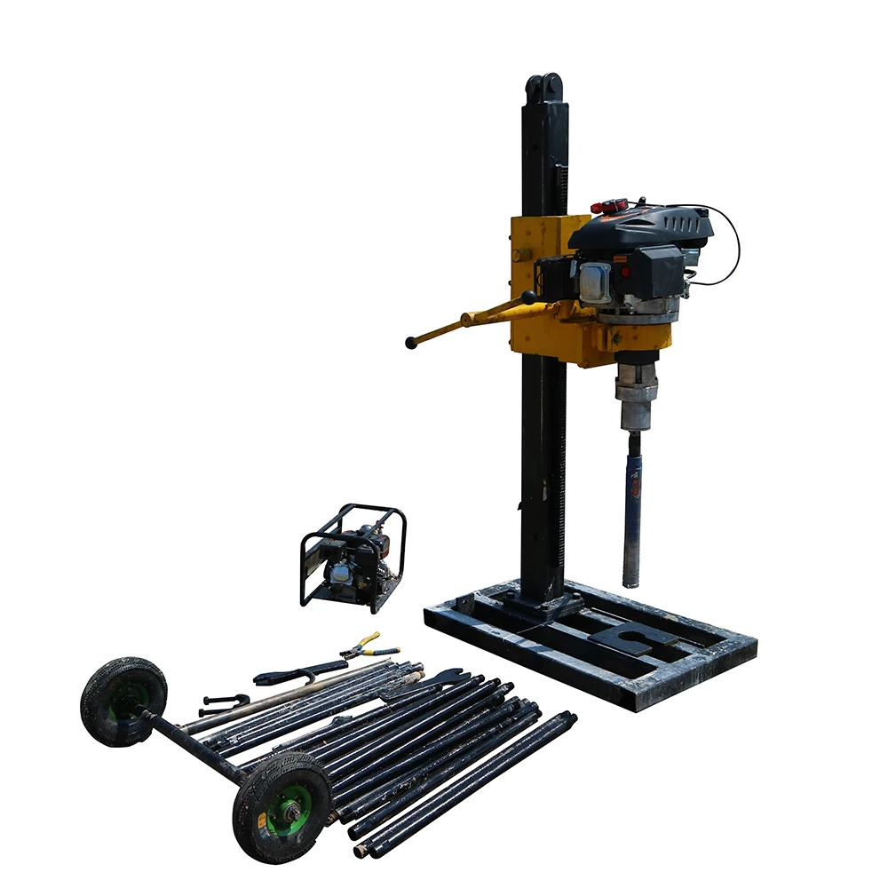 CE ISO Certified Portable Borehole Drilling Machine Power Hammer Drills for Drill Steel Multi Function Removable Ore Gas Engine