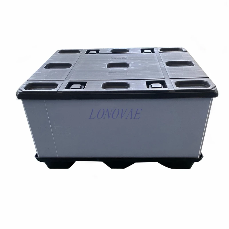 Hot sale Mm Four Ways Solid Walled Stacking Method Foldable Plastic Pallet Box For Electronics