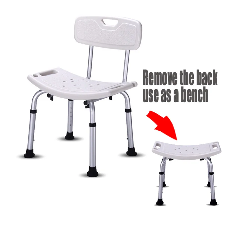 Factory Direct Sale Shower Stool Seat Bath with Back Adjustable Anti Slip Bathtub for Elderly