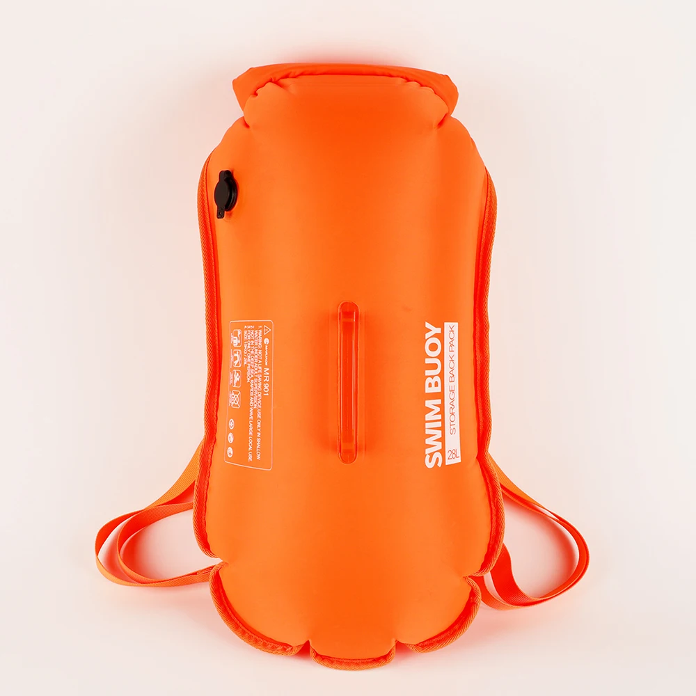 Swim Buoy Dry Sack Supplier Oem Dry Bag Waterproof Orange Swimming Buoy Open Water Safety Buoy Inflatable Float Bag Swim Buoy