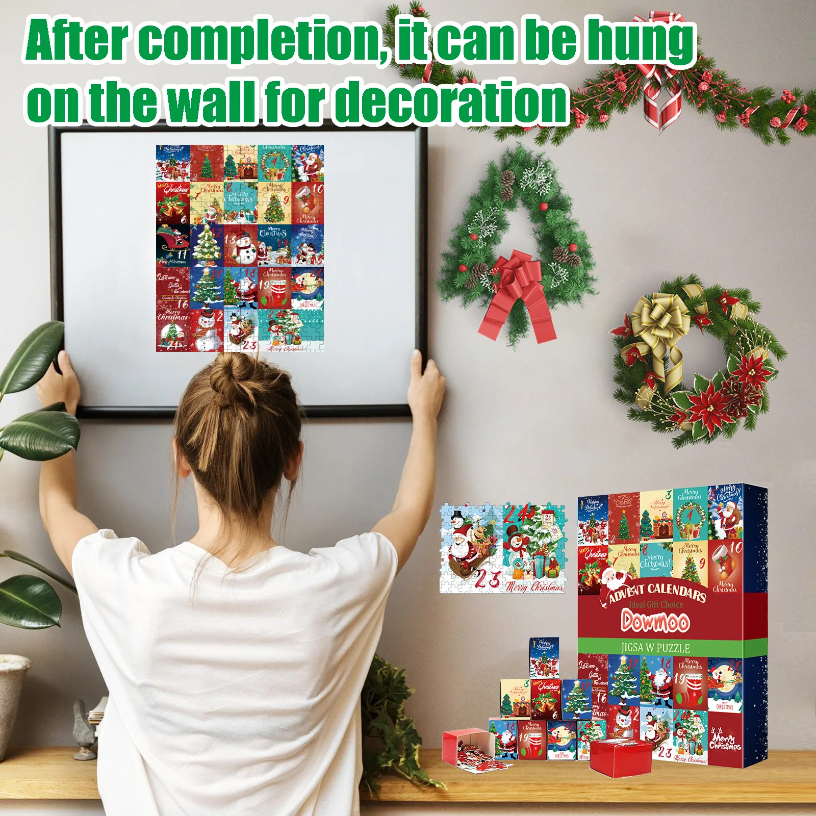 24 Days Advent Calendar Box With Jigsaw Puzzle Toys For Kids Surprise Calendar Puzzle Christmas Gift for Kids