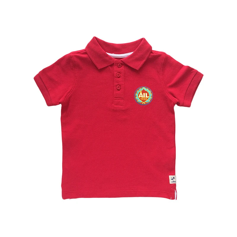 China Manufacturer Cotton Pique Polo Shirts Kids Custom Logo Embroidery Patch Polo T-shirts Boys