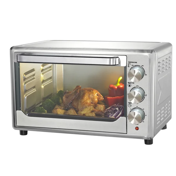 30L electric oven Toaster Oven with Hot plate rotisserie/Convection  Cake Pizza Baking Oven Electric