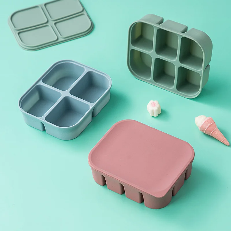 Многоразовый силиконовый контейнер для детских закусок без бисфенола А, безопасный для микроволновой печи силиконовый контейнер для хранения детского питания с крышкой