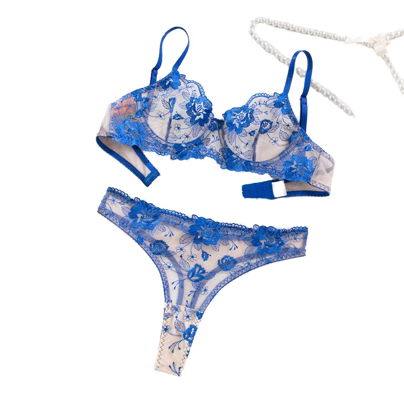 Intiflower 789 Wholesale Women Embroidered Floral Design Sexy Lingerie Set  Comfortable and Breathable Sexy Lace Skirt Lingerie