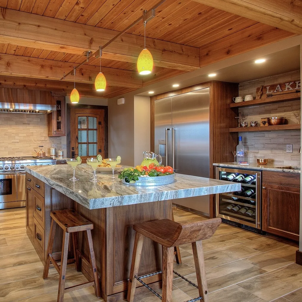 Modern Luxury Kitchen Cabinet with Free Design Matt grain High-End Wood Unit for Hotels and Industrials Factory Price