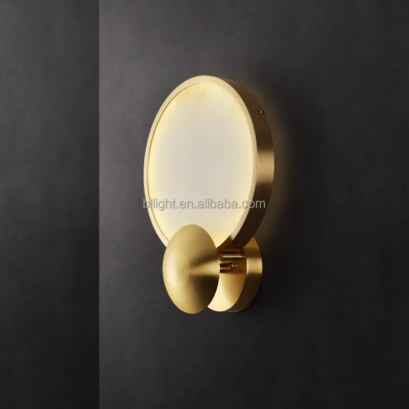 Modern Decorative Marble Wall Sconce LED Wall Lamp Wall Mounted Light Fixture Lamps Living Room Bedroom Hallway Alabaster Sconce