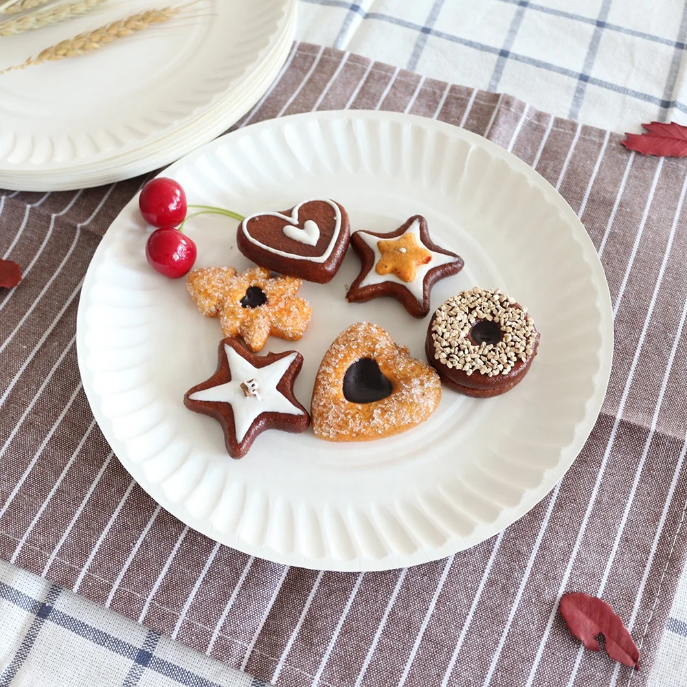 Factory Price 9 Inch White Paper Plates Disposable Eco-friendly Birthday Party Paper Plates