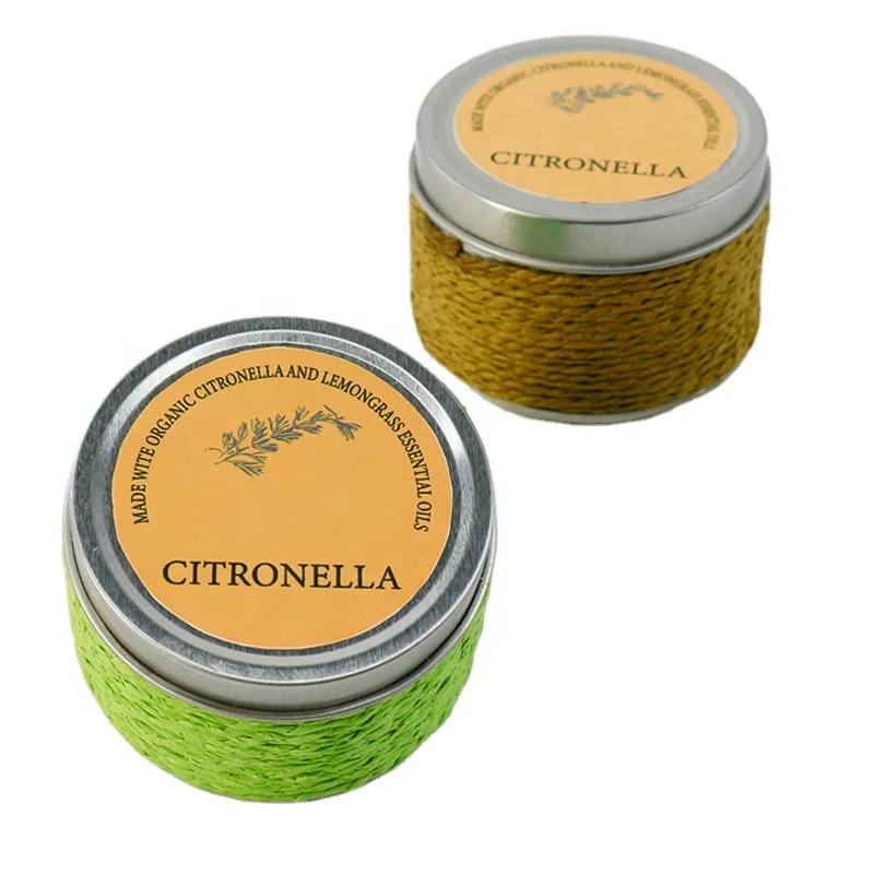 LL06 2oz Factory wholesale scented tin massage candle metal jars for promotional gifts or home decoration