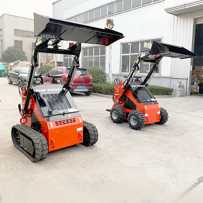 Mini skid steer loader with diesel engine hydraulic servo joysticks control EPA Diesel power directly from factory