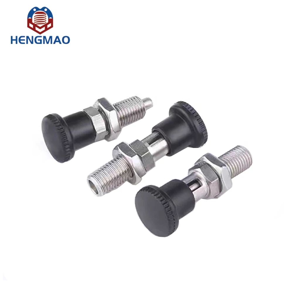 HM347 High Quality Black Plastic Head Stainless Steel Body Self Locking M10 Indexing Plunger