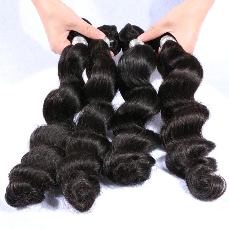 10a grade 100% human hair bundles with private labels loose curl Indian hair