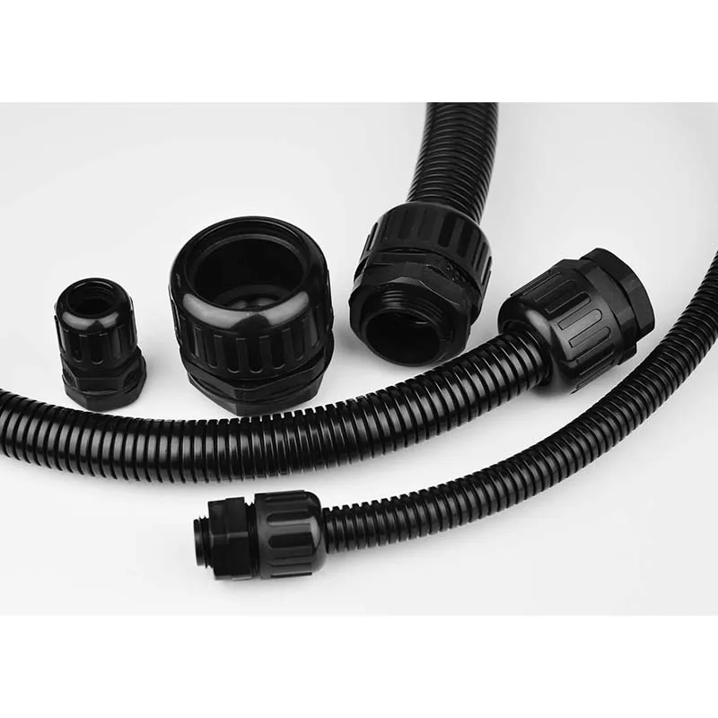 High Quality Fittings Flexible Conduit Pipe Waterproof Flexible Corrugated Tube Connector Adapt For Cable Connectors