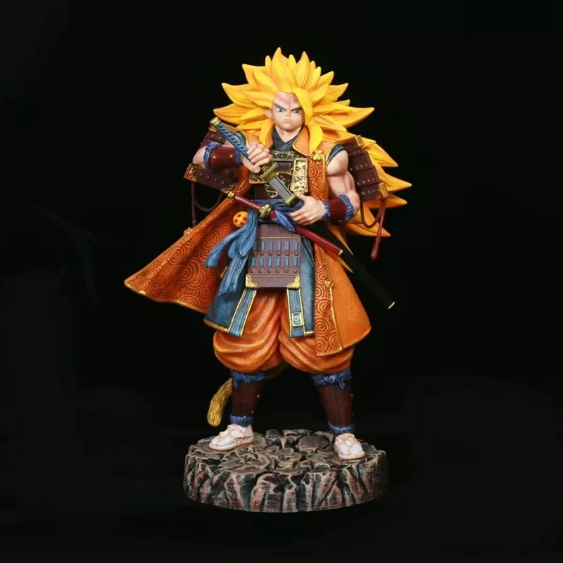 OEM Customized PVC Resin toys HIGH Quality Action & toy 32cm Samurai Super Saiyan standing posture DBZ anime figures Son Goku