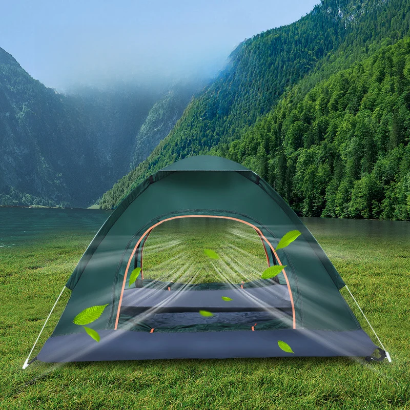 Tent outdoor automatic3-4Double2Single household sun-proof insect-proof indoor automatic adult and children tent_1