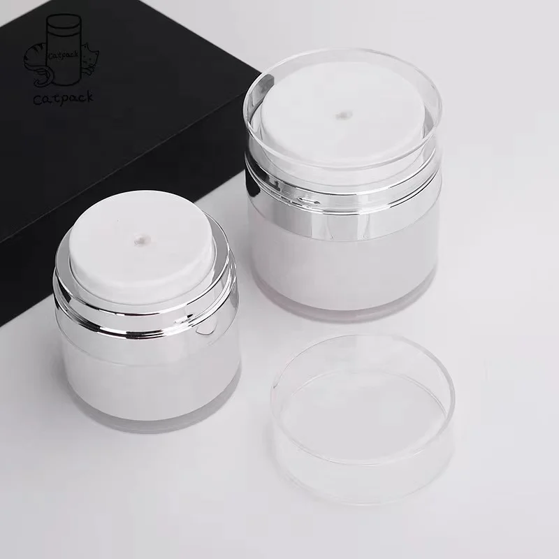 15g 30g 50g PCR cosmetic acrylic vacuum airless cream jar face skin care cream packaging