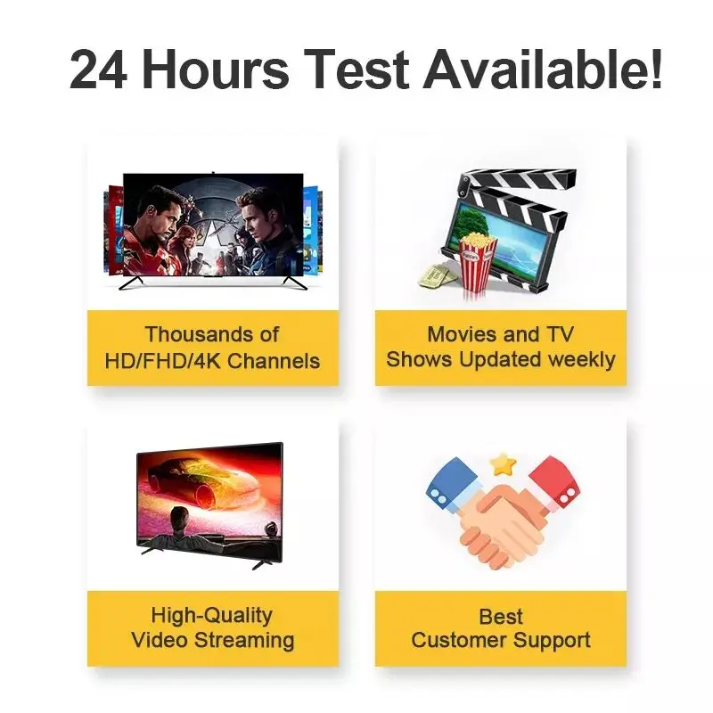 Free Test 4K IPTV Subscription Code Reseller Panel Smart TV M3U 4K For Android TV Box